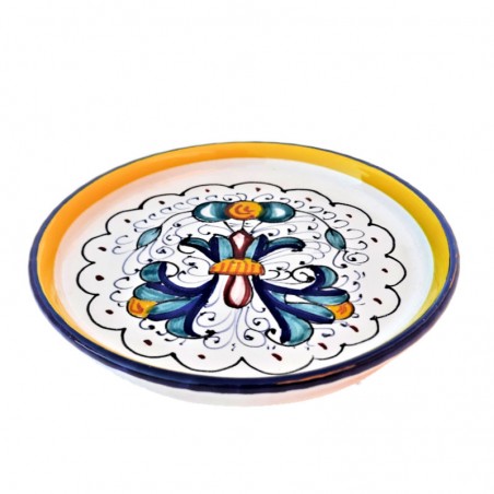 Sottobicchiere ceramica maiolica Deruta ricco Deruta blu