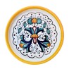 Coaster majolica ceramic Deruta rich Deruta yellow