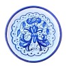 Sottobicchiere ceramica maiolica Deruta ricco Deruta blu monocolore