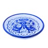 Sottobicchiere ceramica maiolica Deruta ricco Deruta blu monocolore