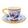 Tazzina caffè con piattino bar ceramica maiolica Deruta ricco Deruta giallo