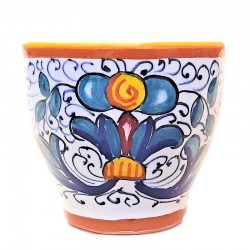 Coffee cup bar majolica ceramic Deruta rich Deruta yellow