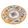 Piatto tavola smerlato ceramica maiolica Deruta raffaellesco centrino