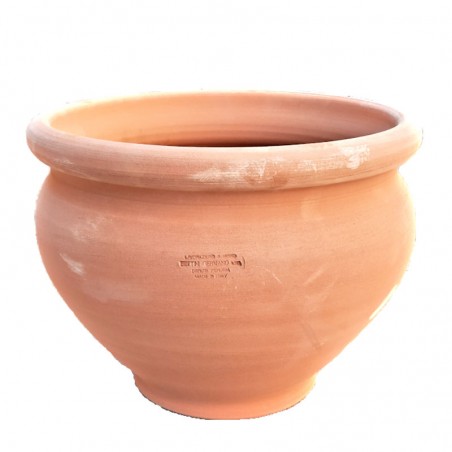 Round smooth planter terracotta handmade
