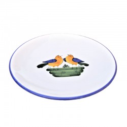 Piatto da parete ceramica maiolica Deruta uccellino