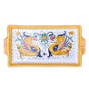 Rectangular tray majolica ceramic Deruta raphaelesque