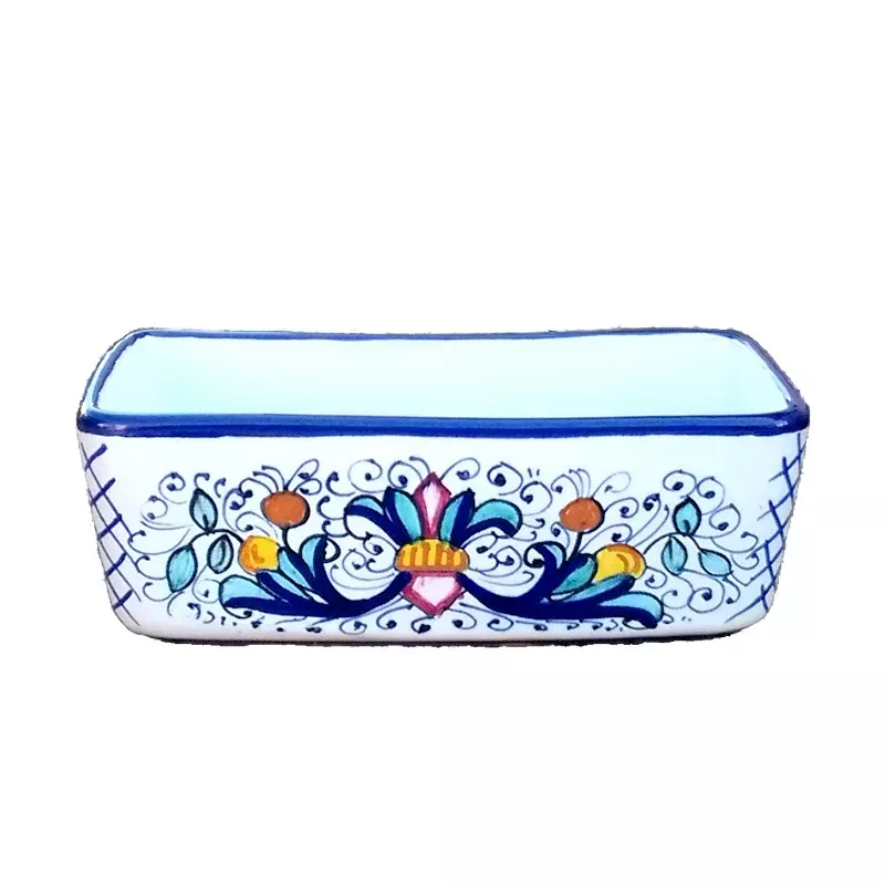 Sugar tea sachet holder majolica ceramic Deruta rich Deruta blue Sugar tea sachet holder majolica ceramic Deruta rich Deruta blue