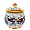 Sugar bowl majolica ceramic Deruta rich Deruta yellow