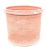 Vaso cilindrico terracotta liscio lavorato a mano