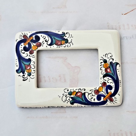 Switch cover Deruta majolica ceramic hand painted rich Deruta Blue A decoration compatible matix