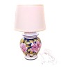 Deruta majolica ceramic lamp hand painted blue lilium decoration
