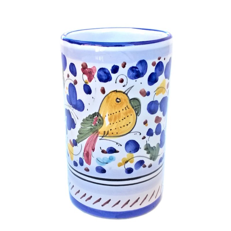 Portapenne ceramica maiolica Deruta arabesco colorato Portapenne ceramica maiolica Deruta arabesco colorato