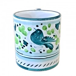 Tazza ceramica maiolica Deruta arabesco verde