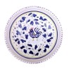 Salad bowl majolica ceramic Deruta blue rooster Orvietano