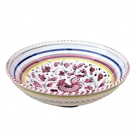 Ciotola ceramica maiolica Deruta gallo rosso Orvietano
