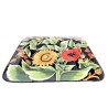 Piatto quadrato da parete ceramica maiolica Deruta girasole nero