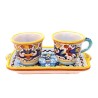 Coffee set majolica ceramic Deruta rich Deruta yellow 3 PCS