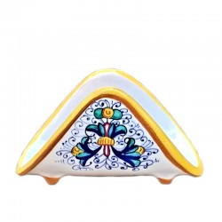 Portatovaglioli ceramica maiolica Deruta ricco Deruta giallo