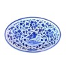 Piatto ovale da portata ceramica maiolica Deruta arabesco blu
