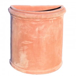 Vaso parete Assisi terracotta liscio lavorato a mano