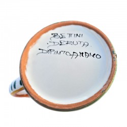 Mug majolica ceramic Deruta rich Deruta blue
