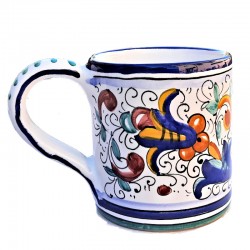 Mug majolica ceramic Deruta rich Deruta blue