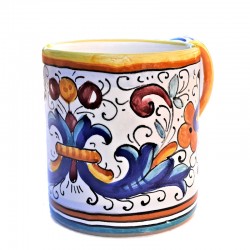 Tazza ceramica maiolica Deruta ricco Deruta giallo