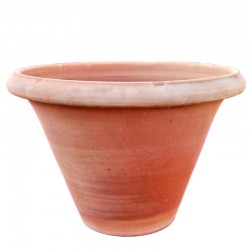Vaso classico terracotta liscio lavorato a mano