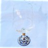 Ceramic goblet majolica ceramic Deruta rich Deruta blue classic