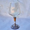 Ceramic goblet majolica ceramic Deruta rich Deruta blue classic