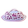 Burriera ceramica maiolica Deruta arabesco rosso