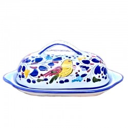 Burriera ceramica maiolica Deruta arabesco colorato