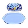 Burriera ceramica maiolica Deruta arabesco colorato