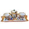 Set caffè ceramica maiolica Deruta raffaellesco 4 pz