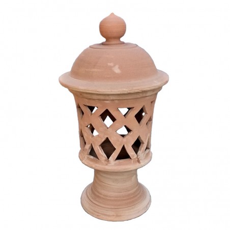 Lamp lantern terracotta braided handmade Deruta