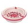 Round ashtray majolica ceramic Deruta red arabesque