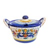 Formaggiera ceramica maiolica Deruta ricco Deruta blu