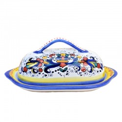 Burriera ceramica maiolica Deruta ricco Deruta blu