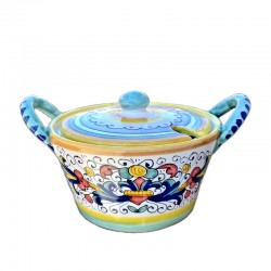 Formaggiera ceramica maiolica Deruta ricco Deruta giallo