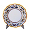 Scalloped table plate majolica ceramic Deruta rich Deruta yellow