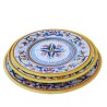 Servizio piatti tavola ceramica maiolica Deruta ricco Deruta giallo centrino