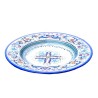 Piatto tavola ceramica maiolica Deruta ricco Deruta blu centrino