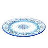 Table plate majolica ceramic Deruta rich Deruta blue floral doily