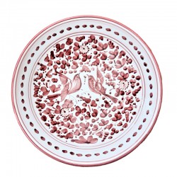 Salad bowl majolica ceramic Deruta red arabesque