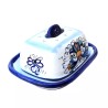Burriera 12cm ceramica maiolica Deruta ricco Deruta blu