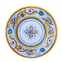 Piatto tavola ceramica maiolica Deruta raffaellesco centrino