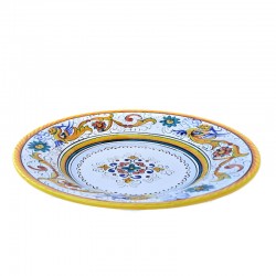 Piatto tavola ceramica maiolica Deruta raffaellesco centrino