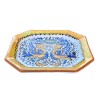 Piatto tavola ottagonale ceramica maiolica Deruta raffaellesco