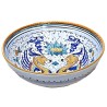 Salad bowl majolica ceramic Deruta raphaelesque