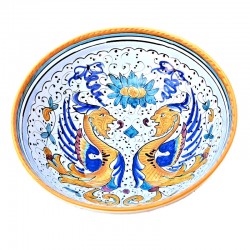 Salad bowl majolica ceramic Deruta raphaelesque
